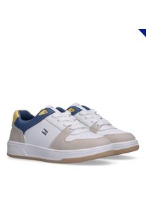 Sneaker Tommy Hilfiger, Damen, Gr. 40, beige, bunt, Lederimitat, Textil, Schuhe Sneaker, Basket Sneaker, Halbschuh, Schn&uuml;rschuh im Retro Look