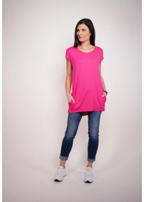 Longshirt Seidel Moden, Damen, Gr. 54, pink, Jersey, Obermaterial: 95% Viskose, 5% Elasthan, unifarben, normal h&uuml;ftbedeckend, Rundhals, angeschnitten eingefasste Kante, Shirts Longshirt, MADE IN GERMANY