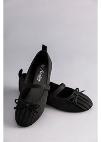 Ballerina ANISTON SHOES, Damen, Gr. 38, schwarz, Textil, Veloursleder, Schuhe Ballerina, Riemchenballerina, Schlupfschuh, Loafer, Slipper - NEUE KOLLEKTION, Topseller