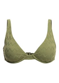 B&uuml;gel-Bikini-Top Roxy "Current Coolness", Damen, Gr. M, Cup B, gr&uuml;n (loden gr&uuml;n), Obermaterial: 91% Nylon, 9% Elasthan;, Bikini-Oberteile B&uuml;gel-Bikini-Top