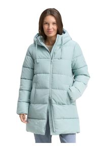 Steppmantel Tom Tailor, Damen, Gr. XXL, wei&szlig; moss, Steppware, Obermaterial: 100% Polyester. Futter: 100% Polyester, unifarben, regular fit lang, ohne Ausschnitt, elastischer Bund, M&auml;ntel Steppmantel, mit Kapuze