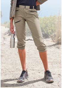 Caprileggings Vivance ACTIVE, Damen, Gr. 50, N-Gr, beige (sand), Obermaterial: 95% Polyamid, 5% Elasthan, unifarben, Hosen Caprileggings, mit praktischen Taschen, Topseller