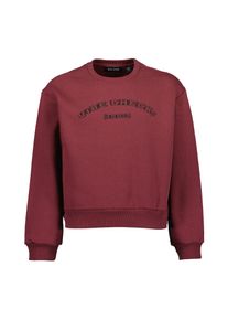 Sweatshirt Blue Seven, M&auml;dchen, Gr. 176, lila (aubergine), Sweatware, Obermaterial: 80% Baumwolle, 20% Polyester, bedruckt, regular fit h&uuml;ftlang, Rundhals, Rippb&uuml;ndchen, Sweatshirts Sweatshirt, mit Frontmotiv