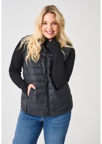 Steppweste Only CARMAKOMA "CARTAHIA LW QUILTED WAISTCOAT OTW", Damen, Gr. M, schwarz, Web, Obermaterial: 100% Nylon, unifarben, regular fit normal, Westen Steppweste