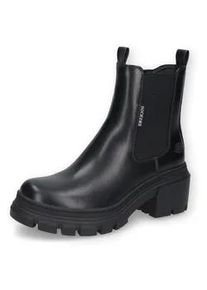 Chelseaboots Dockers BY GERLI, Damen, Gr. 38, schwarz, Lederimitat, Schuhe Chelseaboots, Boots mit Plateau und Blockabsatz
