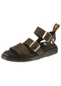 Riemchensandale Dr. Martens "Gryphon", Damen, Gr. 39, braun, olivgr&uuml;n, Leder, Schuhe Riemchensandale, R&ouml;mersandale, Sommerschuh im derben Dr. Martens Look - schmale Form