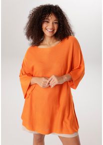 sheego Gro&szlig;e Gr&ouml;&szlig;en Strickpullover, orange, Gr&ouml;&szlig;e 54 - Damen
