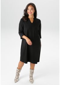 sheego Gro&szlig;e Gr&ouml;&szlig;en Jerseykleid, schwarz, Gr&ouml;&szlig;e 46 - Damen