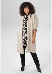sheego Gro&szlig;e Gr&ouml;&szlig;en Strickjacke, beige meliert, Gr&ouml;&szlig;e 50 - Damen