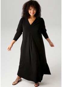sheego Gro&szlig;e Gr&ouml;&szlig;en Maxikleid, schwarz, Gr&ouml;&szlig;e 46 - Damen
