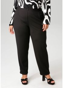 sheego Gro&szlig;e Gr&ouml;&szlig;en Schlupfhose, schwarz, Gr&ouml;&szlig;e 54 - Damen