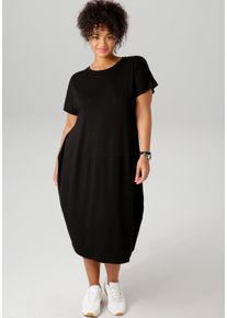 sheego Gro&szlig;e Gr&ouml;&szlig;en Jerseykleid, schwarz, Gr&ouml;&szlig;e 54 - Damen