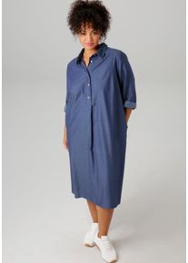sheego Gro&szlig;e Gr&ouml;&szlig;en Jeanskleid, jeansblau, Gr&ouml;&szlig;e 52 - Damen