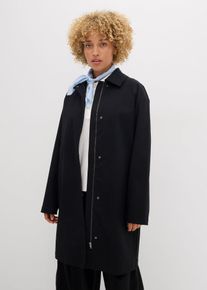 bonprix Wasserabweisender Trenchcoat Oversized, schwarz, Gr.52, Trenchcoat aus wasserabweisendem Material, 97% Baumwolle