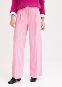 bonprix Nadelstreifen Marlenehose, rosa, Gr.50, elegante Marlenhose mit Nadelstreifen