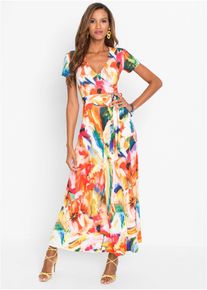 bonprix Maxikleid, orange, Gr.32/34 (XS), Sommerliches Maxikleid mit farbenfrohen Muster