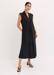 bonprix Jerseykleid aus Viskose-Mix mit Schulterpolster, schwarz, Gr.36/38 (S), Elegantes Jerseykleid aus Viskose-Mix mit modernen Schulterpolstern
