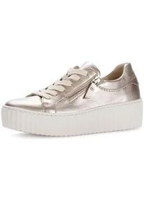 Sneaker Gabor "Sneaker low", Damen, Gr. 43, gold, Schuhe Sneaker