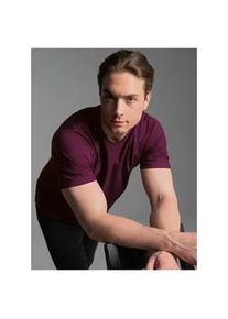 T-Shirt TRIGEMA "TRIGEMA T-Shirt DELUXE Baumwolle", Damen, Gr. L, rot (sangria), Single Jersey, 100% Baumwolle, Basic, lang, Rundhals, Shirts T-Shirt