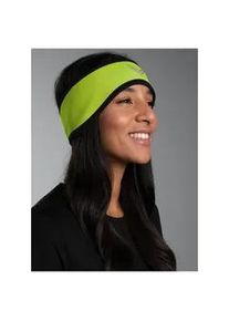 Stirnband TRIGEMA "TRIGEMA Softshell-Stirnband", Damen, Gr. 2, gelb (lemon), Kunstfaser, M&uuml;tzen Stirnband