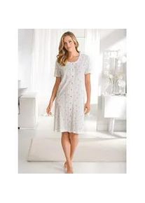 w&auml;schepur Nachthemd W&Auml;SCHEPUR "Nachthemd", Damen, Gr. 36/38, Normalgr&ouml;&szlig;en, beige (ecru, bedruckt), 50% Baumwolle, 50% Modal, gebl&uuml;mt, gemustert, Kleider Nachthemd