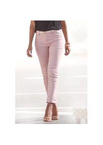 7/8-Jeggings Lascana, Damen, Gr. 34, N-Gr, lila (mauve), Denim/Jeans, Obermaterial: 67% Baumwolle, 29% Polyester, 4% Elasthan, unifarben, figurbetont 7/8-L&auml;nge, Hosen 5-Pocket-Hose, in Skinny-Form, Stretch-Denim, Basic, Topseller