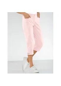 Caprihose Casual Looks, Damen, Gr. 42, Normalgr&ouml;&szlig;en, rosa (ros&eacute;), 98% Baumwolle, 2% Elasthan, unifarben, 3/4-L&auml;nge, Hosen Caprihose