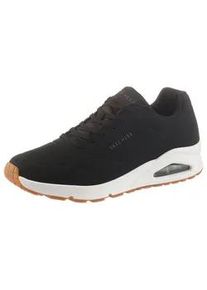 Sneaker Skechers "Uno - Stand on Air", Herren, Gr. 39, schwarz-wei&szlig; (schwarz, wei&szlig;), Synthetik, Schuhe Sneaker, Freizeitschuh, Halbschuh, Schn&uuml;rschuh mit extra D&auml;mpfung, Topseller