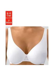 T-Shirt-BH Nuance, Damen, Gr. 75, Cup C, schwarz (schwarz, wei&szlig;), Microtouch, Obermaterial: 85% Polyamid, 15% Elasthan, BHs BH BH-Set B&uuml;gel-BH T-Shirt-BH, mit B&uuml;gel und nahtlosen, doppellagigen Cups, Topseller