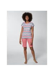 w&auml;schepur Shorty W&Auml;SCHEPUR, Damen, Gr. 44/46, rosa (flamingo, flamingo, gestreift), 100% Baumwolle, Homewear-Sets Shorty
