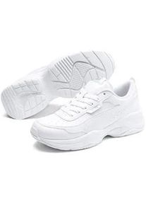 Sneaker Puma "Cilia Mode Sneakers Damen", Damen, Gr. 38,5, grau (wei&szlig; silber gray), Obermaterial: Textil, Synthetik; Futter: Textil; Innensohle: Textil; Laufsohle: Gummi, Synthetik, Schuhe Sneaker