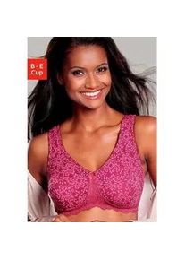 Entlastungs-BH Nuance, Damen, Gr. 100, Cup B, lila (pflaume, beere), Spitze, Obermaterial: 85% Baumwolle, 10% Polyamid, 5% Elasthan, BHs Entlastungs-BH, ohne B&uuml;gel aus angenehmer Baumwolle, Topseller