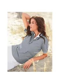 Poloshirt Casual Looks "Poloshirt", Damen, Gr. 46, grau, 100% Baumwolle, unifarben, ohne Ausschnitt, Shirts