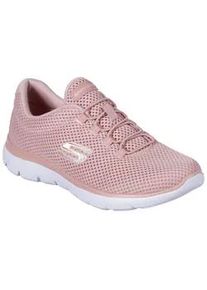Slip-On Sneaker Skechers "Summits", Damen, Gr. 39, rosa, Synthetik, Textil, Schuhe, Slipper, Freizeitschuh, Komfortschuh mit gepolstertem Schaftrand