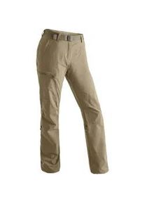Funktionshose Maier Sports "Lulaka", Damen, Gr. 46, Normalgr&ouml;&szlig;en, dunkelbeige, 90% Polyamid, 10% Elasthan, Hosen Funktionshose, Damen Wanderhose, atmungsaktive Outdoor-Hose mit Roll up Funktion
