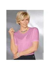 Classic Dog Rundhalsshirt CLASSIC "Shirt", Damen, Gr. 44, lila (orchidee), 50% Baumwolle, 50% Modal, unifarben, Rundhals, Shirts Rundhalsshirt