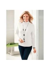 Rollkragenshirt Classic Basics "Shirtrolli", Damen, Gr. 40, wei&szlig; (wollwei&szlig;), 100% Baumwolle, unifarben, ohne Ausschnitt, Shirts