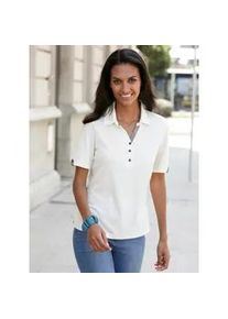 Poloshirt Casual Looks "Poloshirt", Damen, Gr. 52, beige (ecru), 50% Baumwolle, 50% Modal, unifarben, ohne Ausschnitt, Shirts