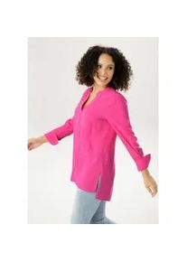 Longbluse Aniston SELECTED, Damen, Gr. 42, pink, Web, Obermaterial: 100% Viskose, unifarben, Basic, l&auml;ssig geschnitten lang, V-Ausschnitt, lange Manschette, Blusen Longbluse, mit extra-langen Manschetten