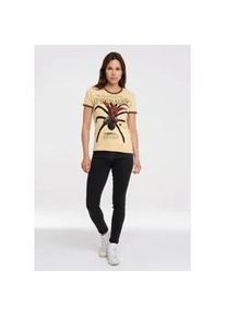 T-Shirt logoshirt "Spider-Man", Damen, Gr. L, beige (beige, braun), 100% Baumwolle, bedruckt, normal, Rundhals, Shirts T-Shirt, mit lizenziertem Originaldesign