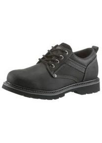 Schn&uuml;rschuh Dockers BY GERLI, Herren, Gr. 42, schwarz, Leder, Basic, Schuhe Schn&uuml;rschuh, Trekkingschuh, Trachtenschuh mit Profilsohle