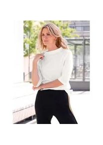 3/4-Arm-Shirt Classic Basics "Shirt", Damen, Gr. 56, beige (ecru), 100% Baumwolle, unifarben, Shirts 3/4-Arm-Shirt