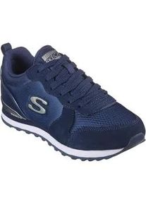 Sneaker Skechers "OG 85 - GOLDN GURL", Damen, Gr. 41, blau (navy), Synthetik, Textil, Veloursleder, Schuhe Sneaker, Schn&uuml;rschuh, Original-Retro-Jogginschuh mit Air-Cooled Memory Foam, Topseller