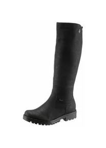 Winterstiefel Rieker, Damen, Gr. 37, Normalschaft, schwarz, Lederimitat, unifarben, Schuhe Winterstiefel, Langschaftstiefel, Winterstiefel im klassischen Look, TEX-Membran, Topseller