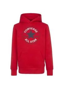 Kapuzensweatshirt Converse "f&uuml;r Kinder", Jungen, Gr. 164/170 (176), rot (university rot), Sweatware, Obermaterial: 60% Baumwolle, 40% Polyester, bedruckt, unifarben, eingesetzt B&uuml;ndchen krempelbar, Sweatshirts, f&uuml;r Kinder
