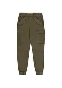 Cargohose Alpha Industries "Airman Pant", Damen, Gr. 30, Normalgr&ouml;&szlig;en, gr&uuml;n (schwarz olive), Obermaterial: 98% Baumwolle, 2% Elastan; Futter: 100% Baumwolle, Hosen Cargohose