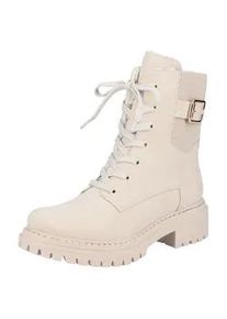Winterstiefelette Rieker, Damen, Gr. 40, beige, Lederimitat, Textil, Schuhe Winterstiefelette, Schn&uuml;rstiefelette, Schn&uuml;rboots, Profilsohle mit Stretch am Schaft, Topseller