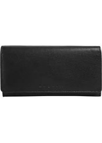 Geldb&ouml;rse Bugatti "PUNTO", Damen, schwarz, Leder, leicht gl&auml;nzend, unifarben, Kleinlederwaren, echt Leder