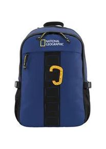 Cityrucksack National Geographic "EXPLORER III", Gr. B/H/T: 31cm, blau, Kunstfaser, Rucks&auml;cke Cityrucksack, aus recycelten PET-Flaschen