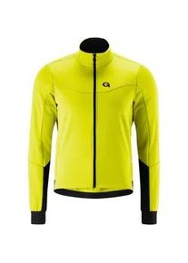 Fahrradjacke Gonso "SILVES", Herren, Gr. M, gelb (neongelb), 100% Polyester, hoch geschlossener Ausschnitt, Jacken Fahrradjacke, Winddicht, wasserabweisend, hohe W&auml;rmeisolation